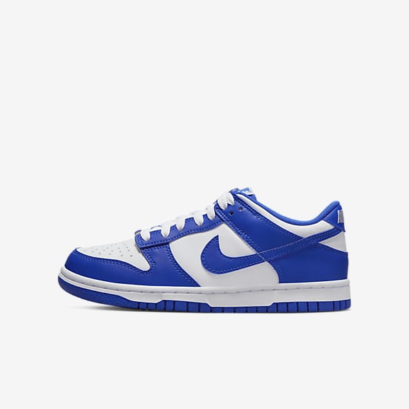 Nike blue and white shoes on sale